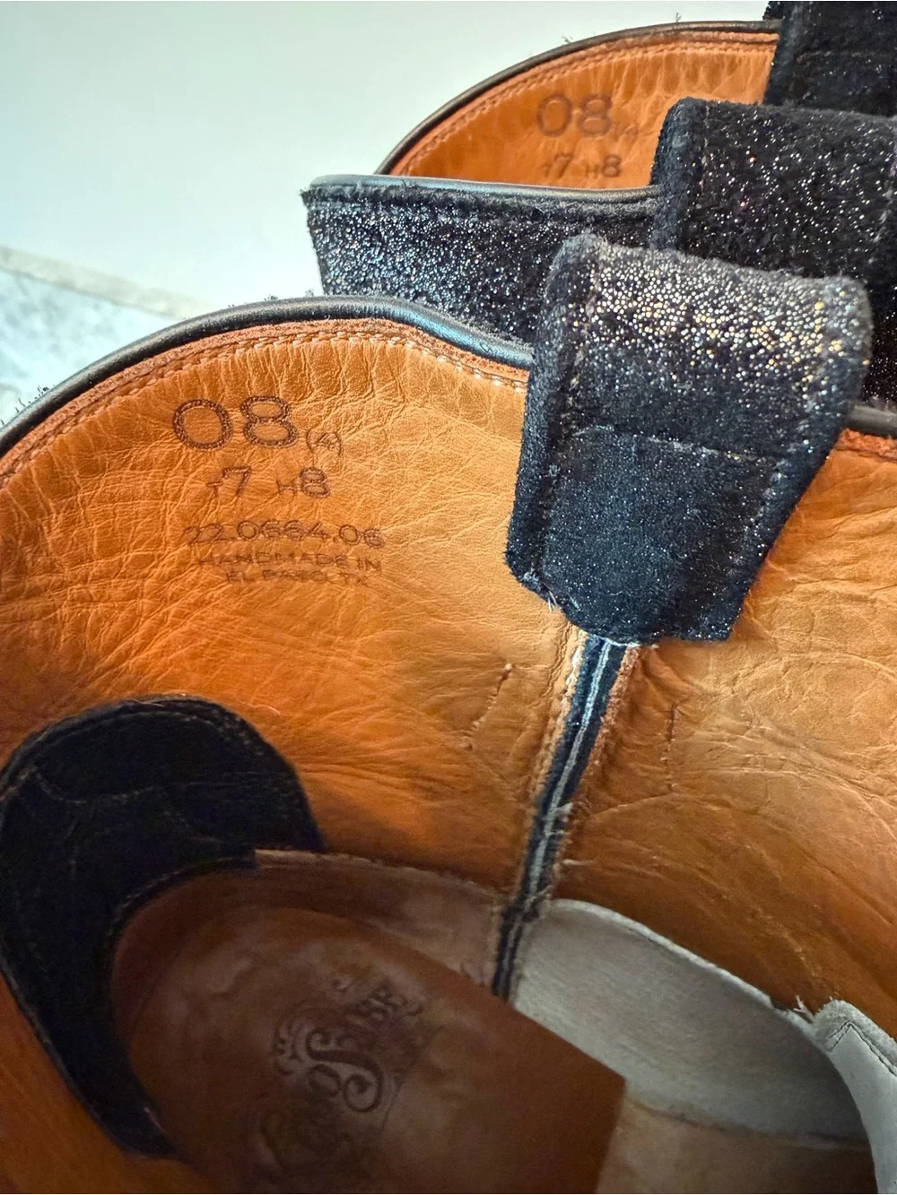Kemo Sabe Grit Black Sparkle Lizzy Short Cowboy Boot